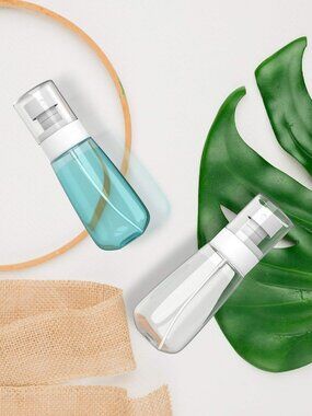 Pack 2 Small Spray Bottle Travel Size 2oz/60ml - Fine Mist Mini Empty Spray Bott